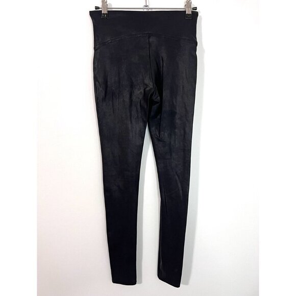 Spanx Black Velvet Skinny Stretchy Leggings High Rise Size S - Picture 7 of 7